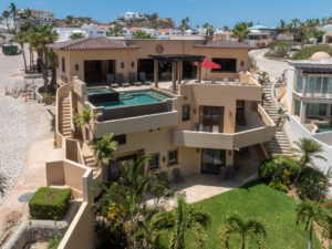 Cabo San Lucas Pedregal Csl Casa Agave presents a rare invitation to experience the raw beauty and vibrant life of the Pacific Ocean from a residence of contemporary distinction. Designed for those who seek both serene sanctuary and moments of shared delight, this seven-bedroom oceanfront home offers an unparalleled connection to the stunning Los Cabos coast.Imagine waking to the sound of waves, the horizon a canvas for breathtaking sunrises. At Casa Agave, the expansive living spaces seamlessly merge with the coastal landscape, offering uninterrupted – 345 Camino Del Mar, Cabo San Lucas, BS