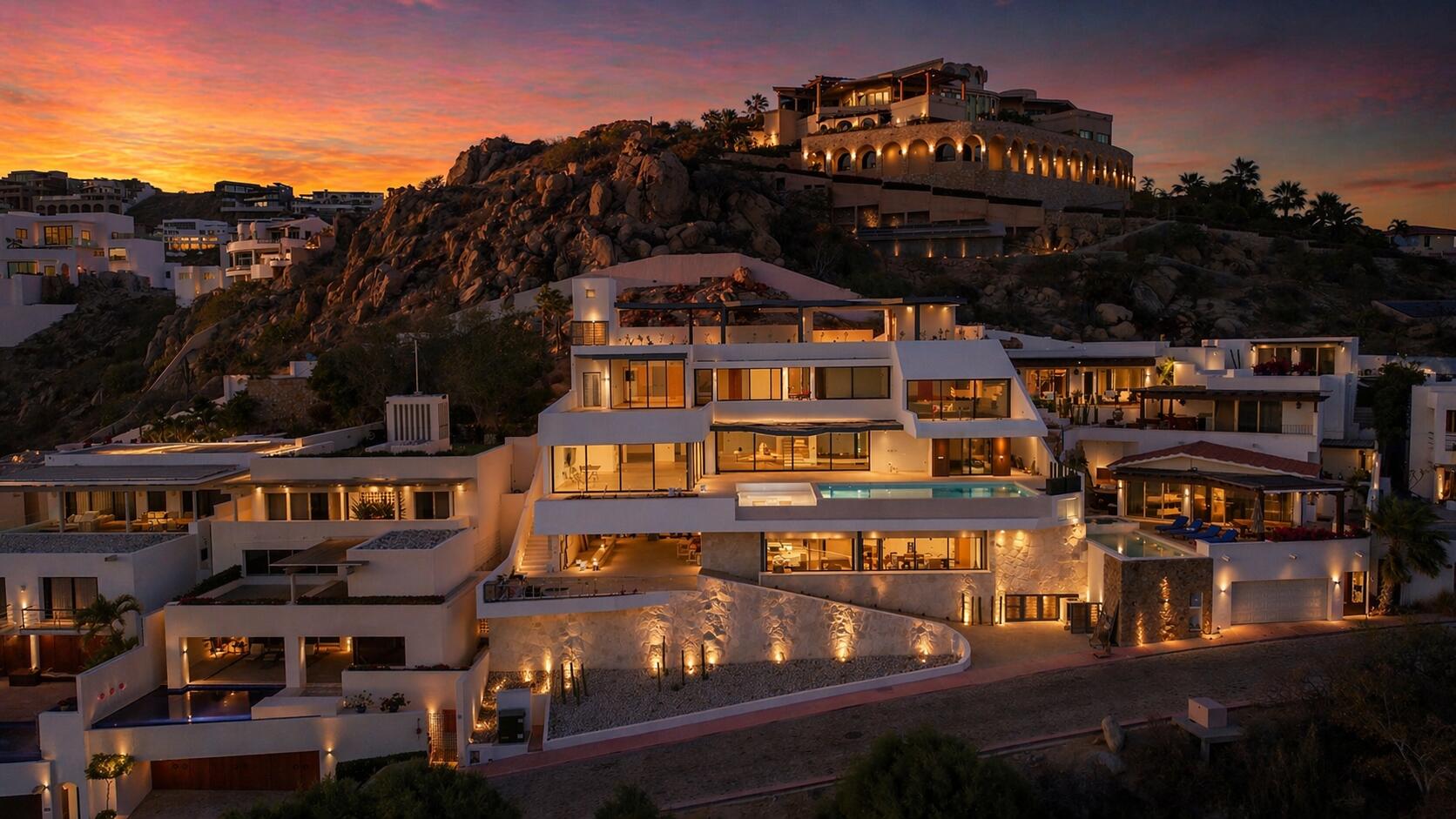 Cabo San Lucas Pedregal Csl Casa Agave presents a rare invitation to experience the raw beauty and vibrant life of the Pacific Ocean from a residence of contemporary distinction. Designed for those who seek both serene sanctuary and moments of shared delight, this seven-bedroom oceanfront home offers an unparalleled connection to the stunning Los Cabos coast.Imagine waking to the sound of waves, the horizon a canvas for breathtaking sunrises. At Casa Agave, the expansive living spaces seamlessly merge with the coastal landscape, offering uninterrupted for sale